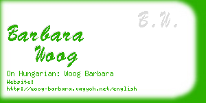 barbara woog business card